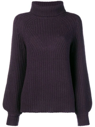 Goat Gerry Roll Neck Sweater - Purple