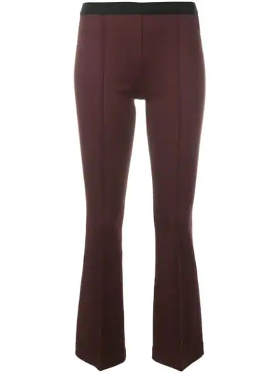 Helmut Lang Flared Rib Leggings - Brown In Brown