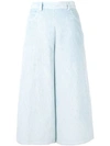 See By Chloé High-waist Cropped Trousers In Blue