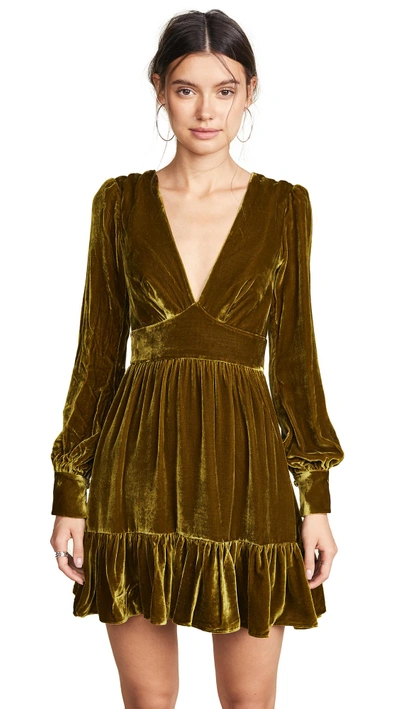 slim fit dress slacks Saloni | Fabienne Long Dress in Light Gold
