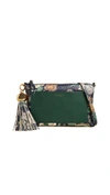 Tory Burch Medium Floral-print Slim Leather Crossbody In Navy Happy Times
