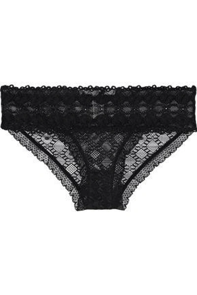 Stella Mccartney Woman Jasmine Inspiring Lace Low-rise Briefs Black