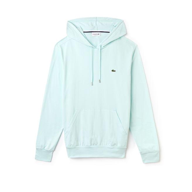 lacoste men's hooded cotton jersey sweatshirt