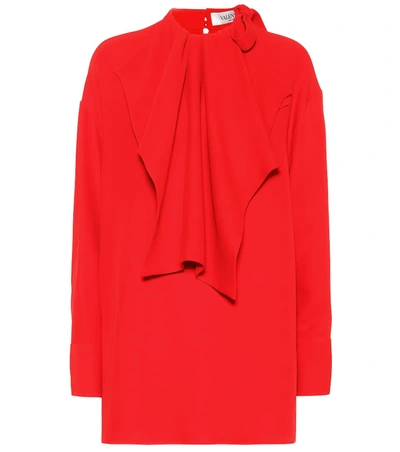 Valentino Silk Crêpe Blouse In Red