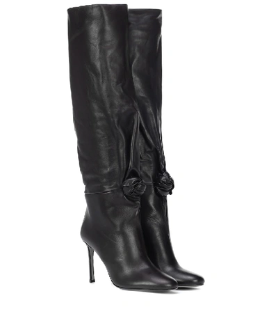 Samuele Failli Betsy Knee-high Leather Boots In Black