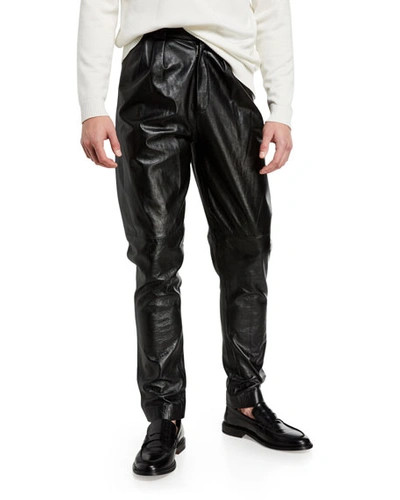 Givenchy Men's Formal Lamb Leather Trousers