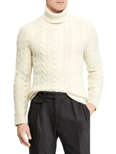 Ralph Lauren Men's Cashmere Turtleneck Sweater In White