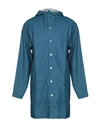 Rains Overcoats In Slate Blue