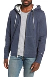 Rag & Bone Standard Issue Zip Hoodie In Navy Melange