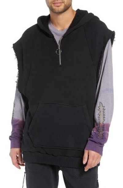 Drifter Warwick Quarter-zip Hoodie Sweatshirt In Black