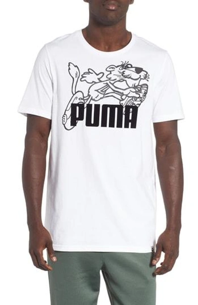 Puma Graphic Retro Sports Tee, White | ModeSens