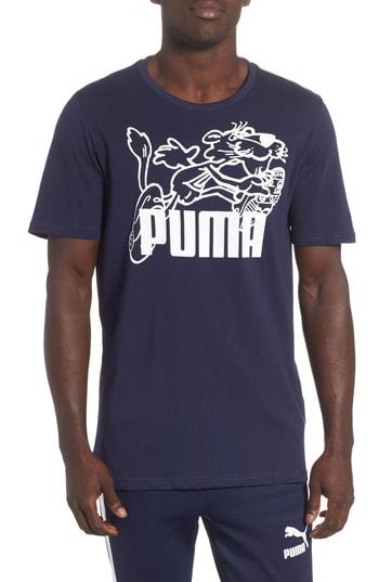 Puma Retro Sports T-shirt In Peacoat | ModeSens