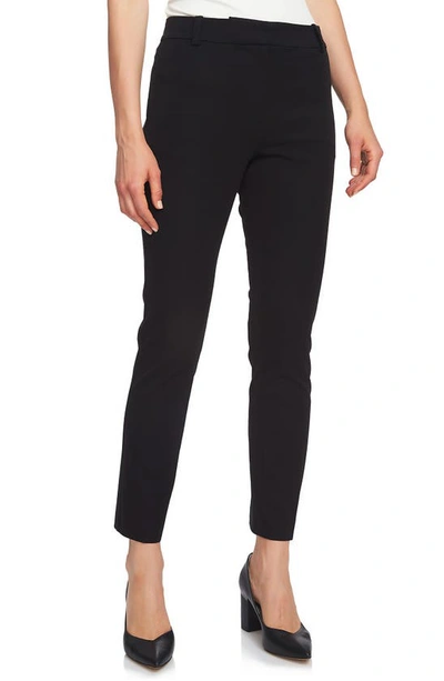 1.state Stretch Cotton Blend Twill Ankle Pants In Rich Black