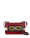 Furla Bellaria Mini Color-block Leather Crossbody In Ciliegia Red/gunmetal
