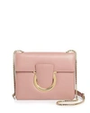 Ferragamo Thalia Small Leather Convertible Shoulder Bag In Antique Rose Pink/gold