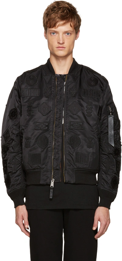 Marcelo Burlon County Of Milan Black Alpha Industries Edition Ma-1 Bomber  Jacket | ModeSens