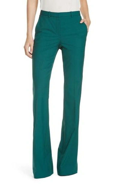 Theory Demitria 2 Stretch Wool Suit Pants In Bright Poplar