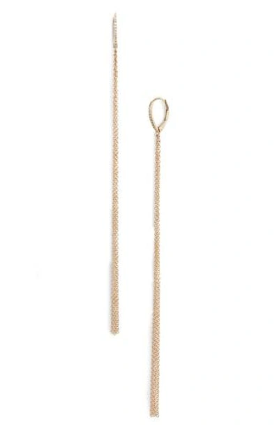 Ef Collection Fringe Earrings In Yellow Gold
