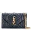 Saint Laurent Quilted Shoulder Bag - Blue