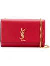Saint Laurent Kate Patent Leather Shoulder Bag In Red