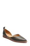 Bill Blass Sybil Pointy Toe Flat In Grey Nappa