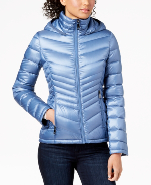 calvin klein blue puffer jacket