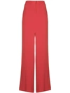 Alberta Ferretti High-waist Tailored Trousers In Red