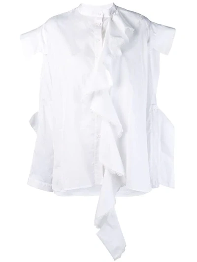 Almaz Ruffled Layer Shirt - White