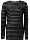 Alexander Wang T T By Alexander Wang Striped Long Sleeve Top - Black