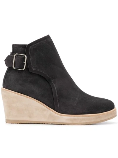 Apc A.p.c. Wedged Ankle Boots - Black
