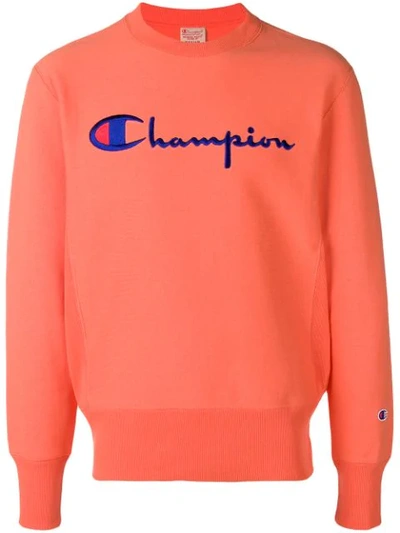 Champion Logo Embroidered Sweatshirt - Yellow