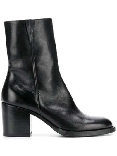 Pantanetti Side Zip Ankle Boots  In Black