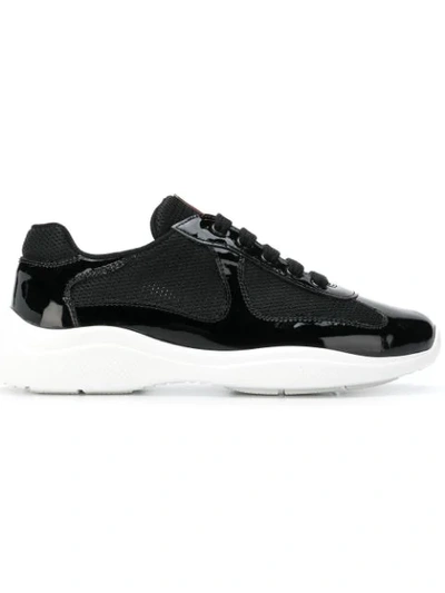 Prada America's Cup Sneakers In Black