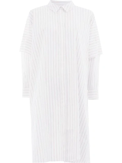 Maison Rabih Kayrouz Striped Shirt Dress - White