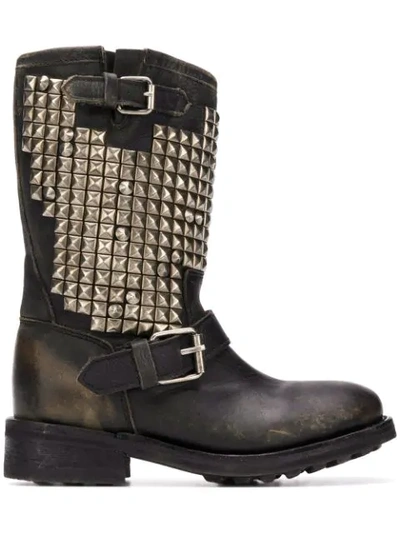 Ash Studed Boots In Black