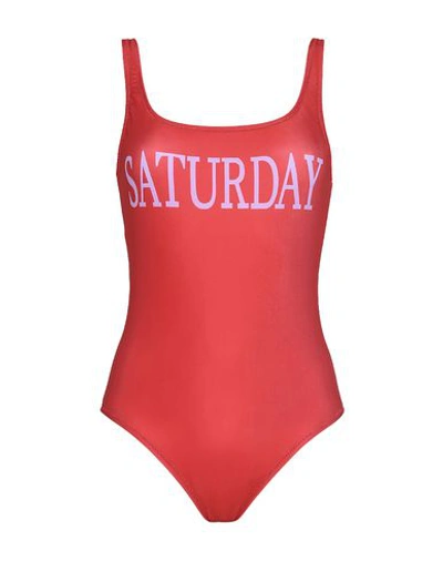 Alberta Ferretti One-piece Swimsuits In Red