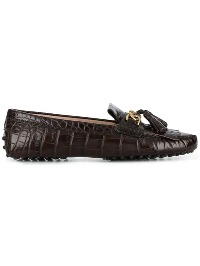 Tod's Gommino Loafers In S611 Marrone Africa
