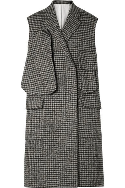 Calvin Klein 205w39nyc Oversized Houndstooth Wool-blend Vest In Gray