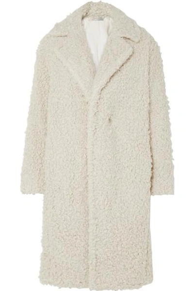 Vince Faux Shearling Coat In Cream