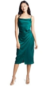 Re:named Maddy Slip Dress In Emerald