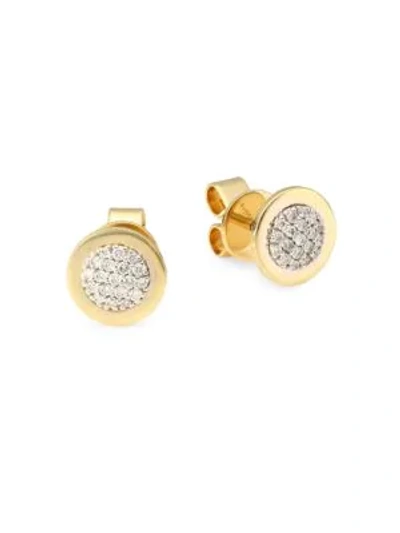 Phillips House 14k Yellow Gold & Diamond Stud Earrings
