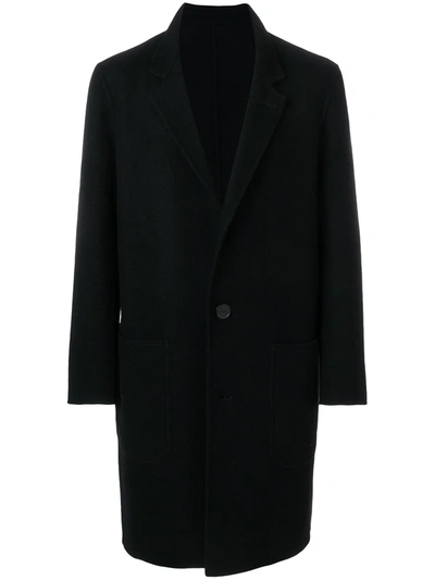 Ami Alexandre Mattiussi Double Face Construction Coat In Black