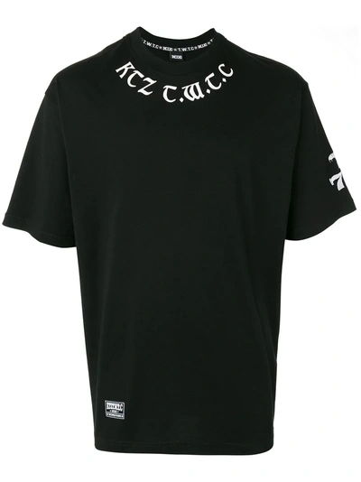 Ktz Neck Logo Print T-shirt In Black