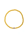 Luis Morais Small Cross Of Loraine Barrel Bracelet In Yellow