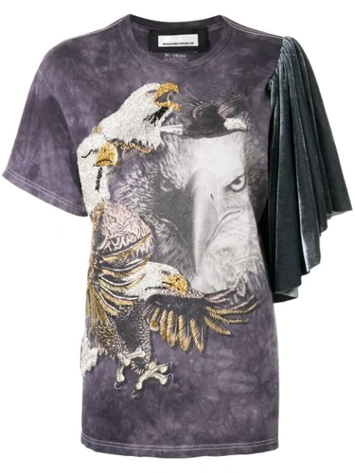 Night Market Eagle Embroidered T-shirt In Pink