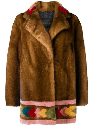 Blancha Mink Fur Coat In Brown