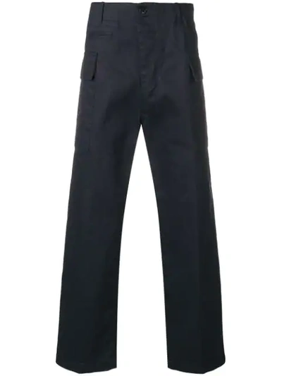 East Harbour Surplus High Waisted Straight Leg Trousers In Blue