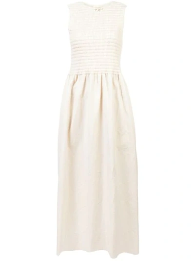 Uma Wang Long Sleeveless Dress In Neutrals