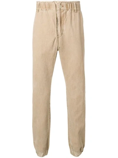 Sacai Drawstring Straight-leg Trousers - Brown