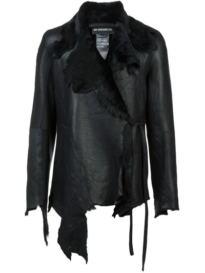 Ann Demeulemeester Side Fastening Jacket In Black